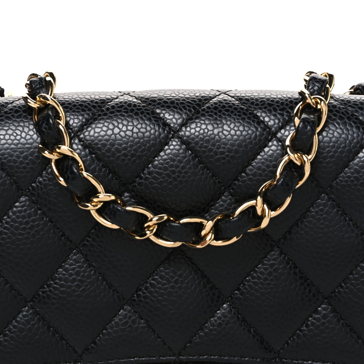 Caviar Quilted Mini Square Flap Black