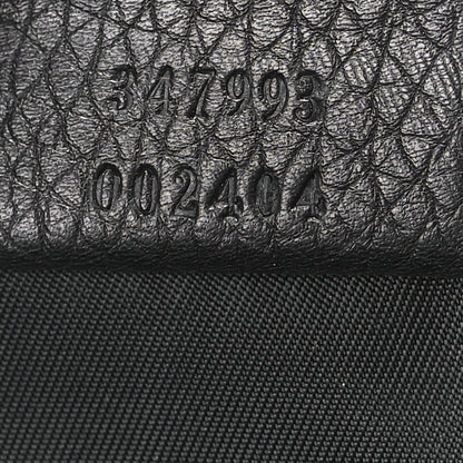 Gucci Pebbled Calfskin Soho Flap Belt Bag Black 7 of 11