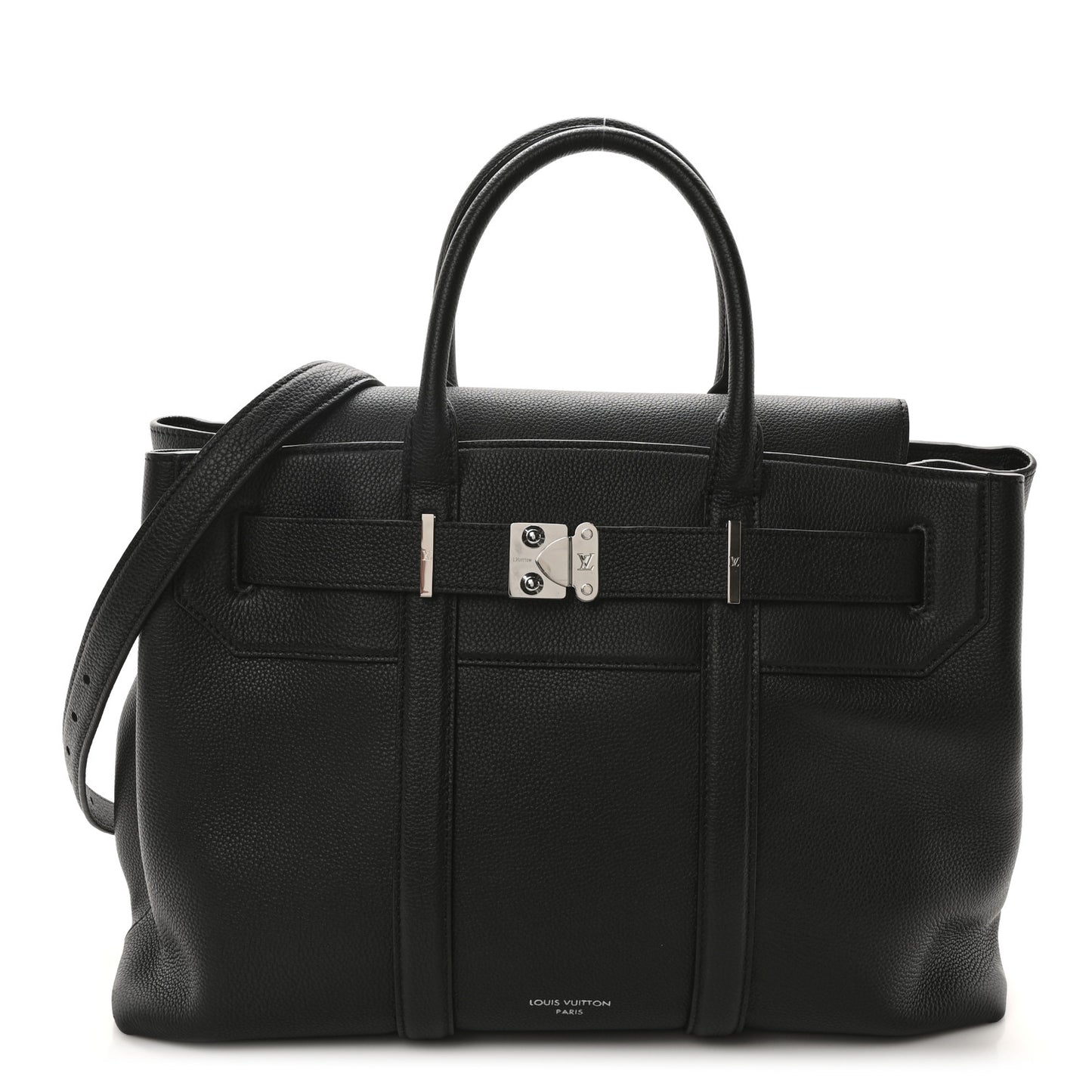 Millesime Calfskin Georges Tote MM Black