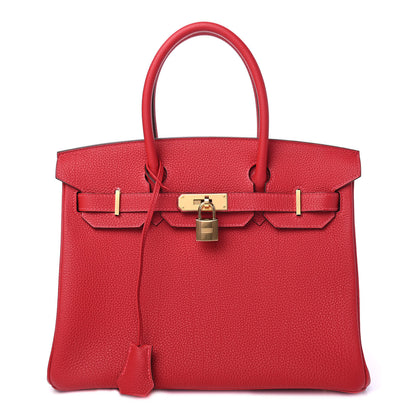 Hermes Togo Birkin 30 Rouge Casaque 1 of 12
