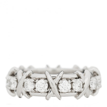 Tiffany Platinum Diamond Schlumberger Sixteen Stone Ring 49 5 2 of 8