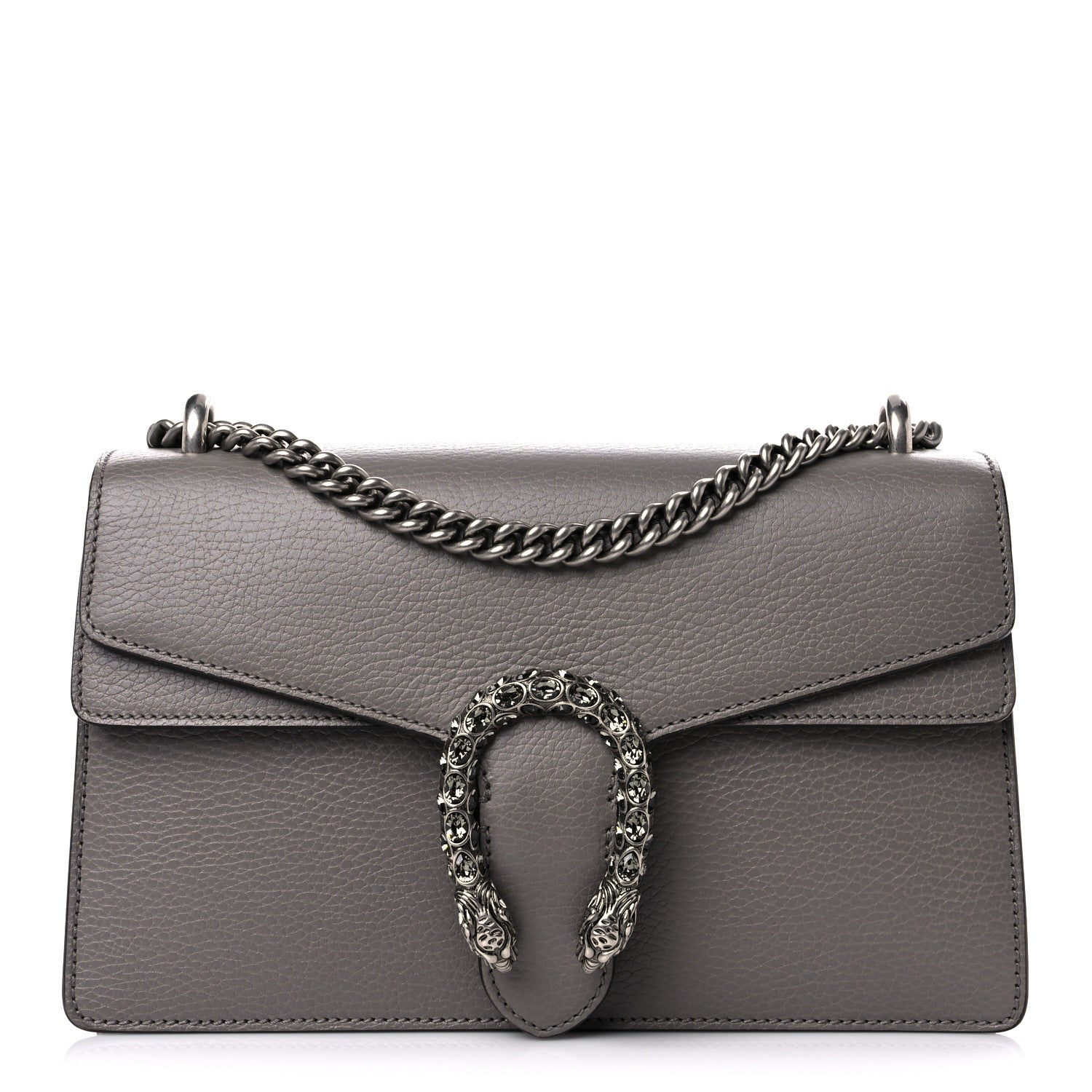 Gucci Pebbled Calfskin Small Dionysus Shoulder Bag Dusty Grey 1 of 12