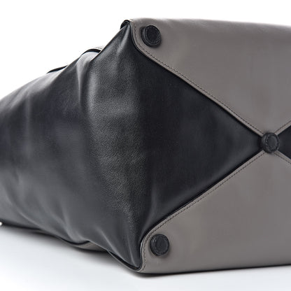 Prada Soft Calf Shopping Tote Black Argilla 9 of 10