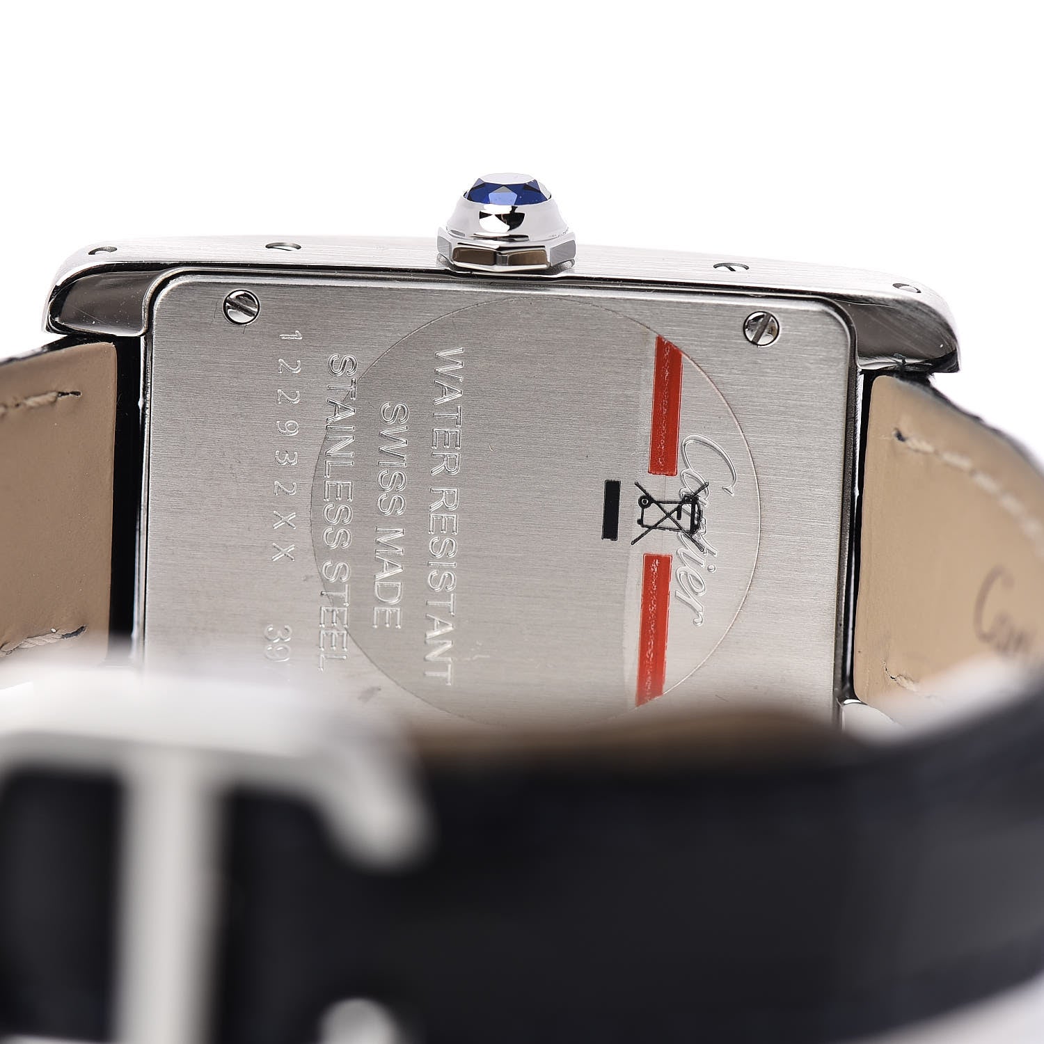 Cartier Stainless Steel Alligator 19mm Tank Americaine Quartz Watch 5 of 8