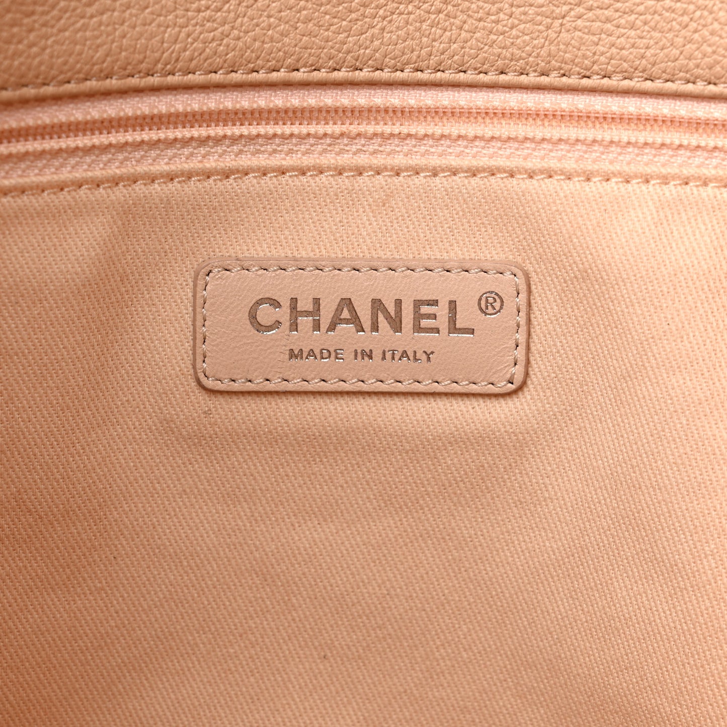 Grained Calfskin Stitched Medium Braided With Style Hobo Beige