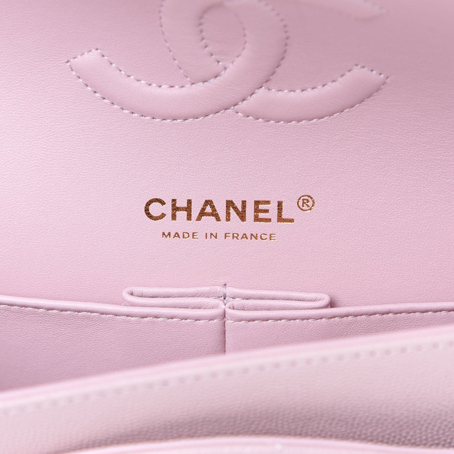 Caviar Quilted Medium Double Flap Light Pink