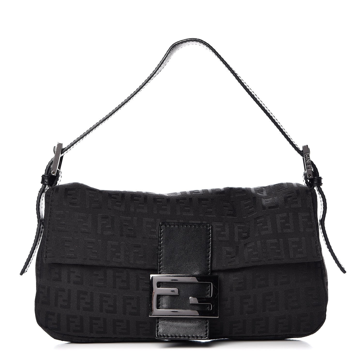 Fendi Zucchino Baguette Black 1 of 8