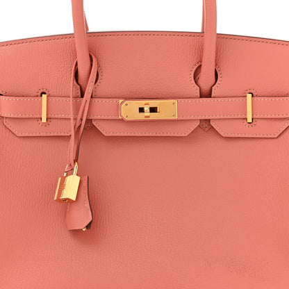 Hermes Chevre Mysore Horseshoe Birkin 30  Rose Thé Etoupe 8 of 12