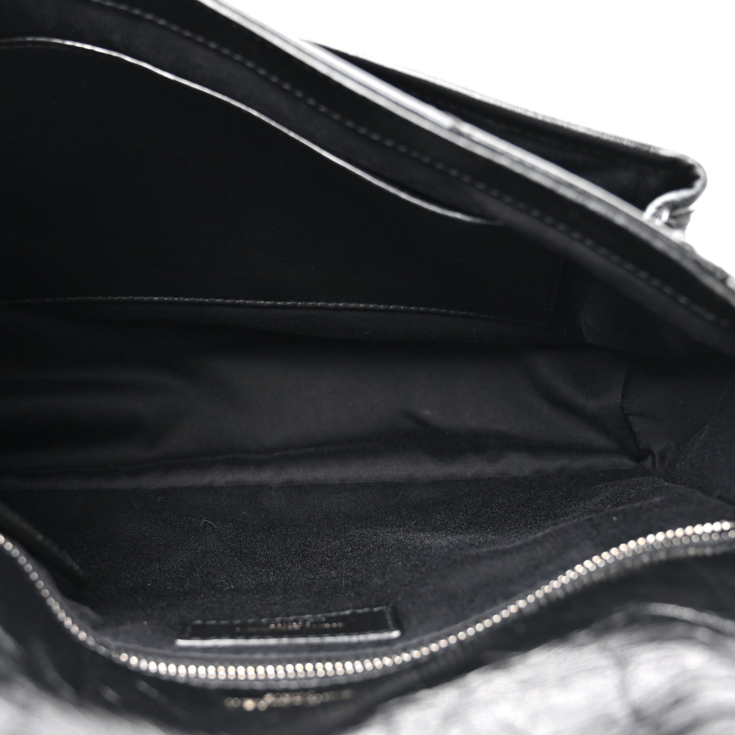 Saint Laurent Crinkled Calfskin Matelasse Monogram Medium Niki Chain Satchel Black 5 of 11