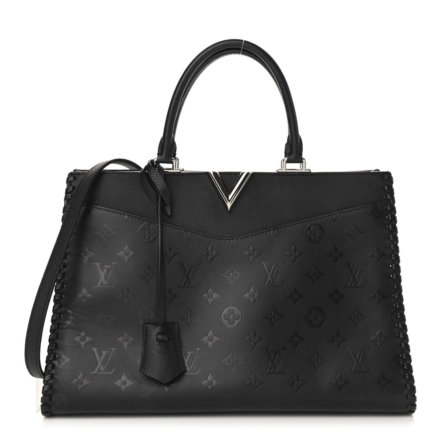 Louis Vuitton Monogram Cuir Plume Very Zipped Tote Black 1 of 8