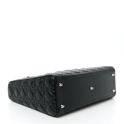 Christian Dior Lambskin Cannage Large Lady Dior Black 4 of 11