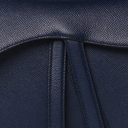 Christian Dior Grained Calfskin Saddle Bag Indigo 7 of 9