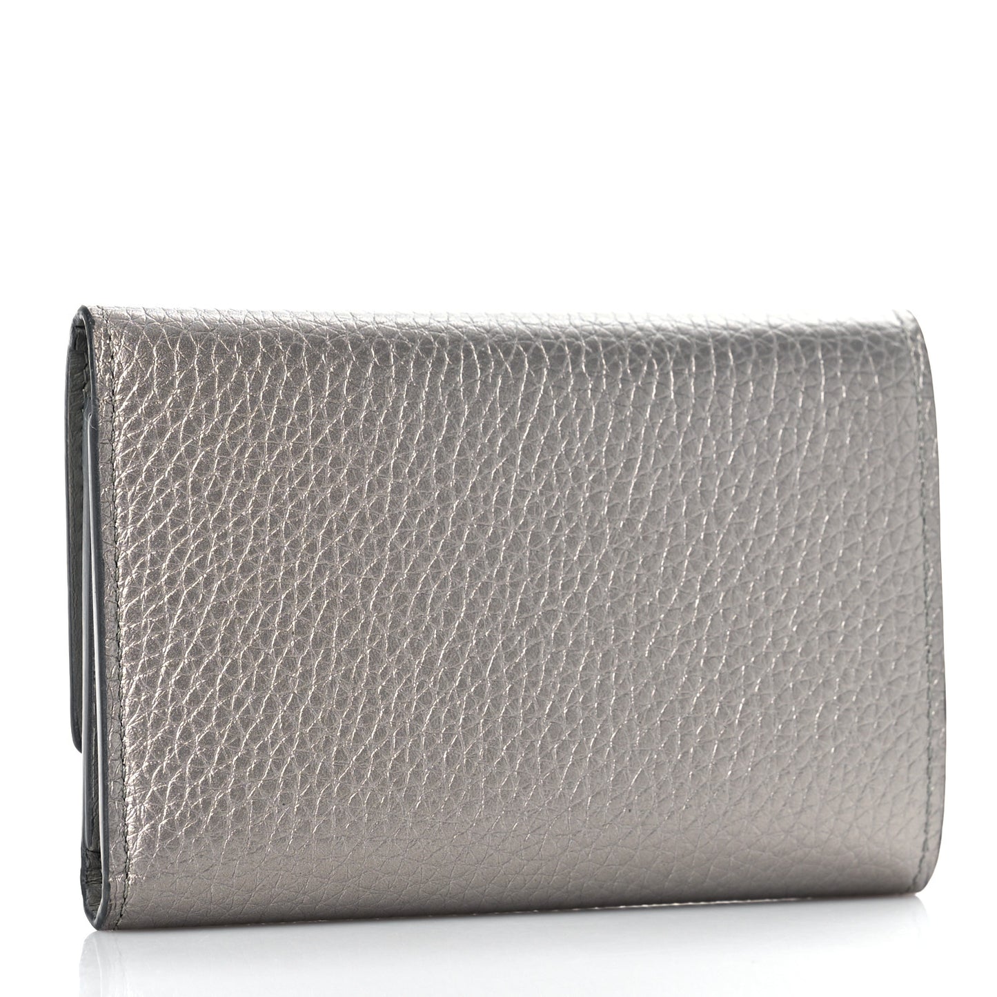 Taurillon Capucines Compact Wallet Silver