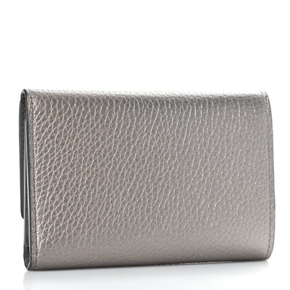 Louis Vuitton Taurillon Capucines Compact Wallet Silver 3 of 11