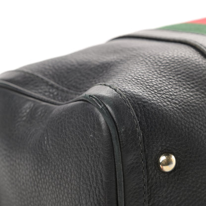 Gucci Calfskin Vintage Web Medium Boston Black 9 of 23
