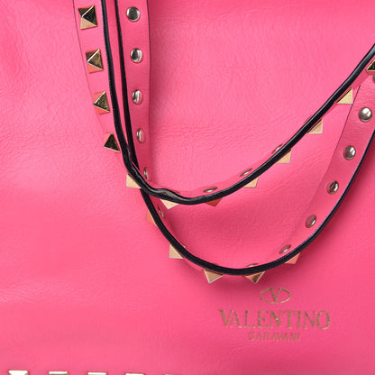 Valentino Garavani Vitello Small Rockstud Tote Fuxia Fluo 11 of 14