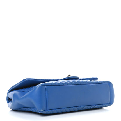 Chanel Lambskin Large CC Crossing Flap Blue 4 of 13