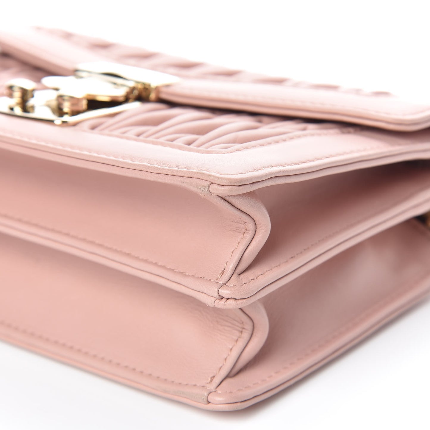 Lambskin Confidential Matelasse Chain Shoulder Bag Orchidea