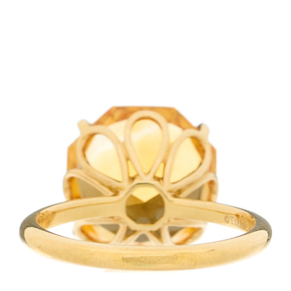 Tiffany 18K Yellow Gold Citrine Octagonal Sparklers Cocktail Ring 55 7.25 4 of 6