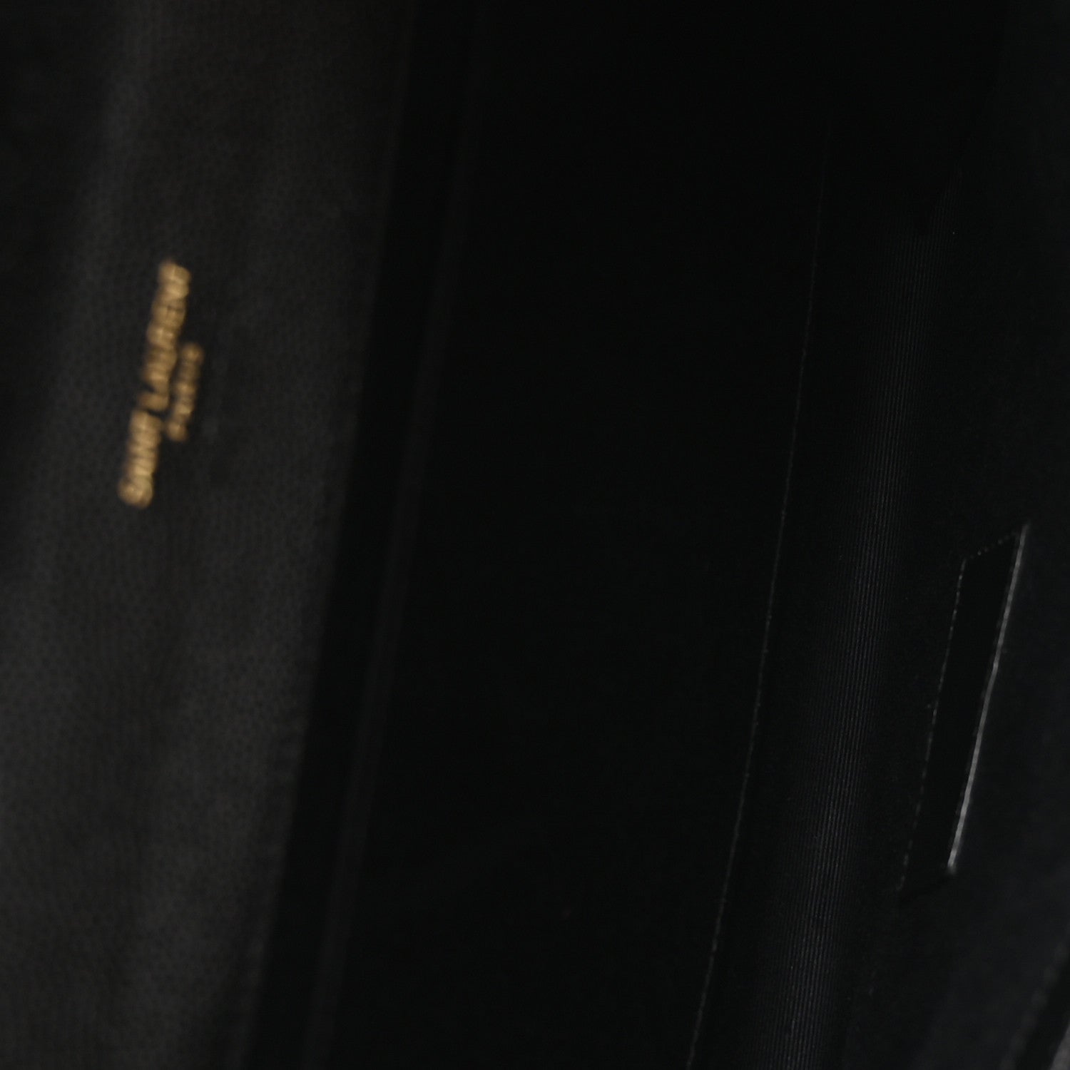 Saint Laurent Grain De Poudre Matelasse Chevron Monogram Envelope Clutch Black 5 of 8