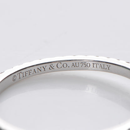 Tiffany 18K White Gold Diamond T Wire Pave Ring 50 5.5 4 of 5