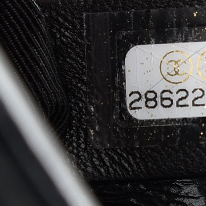 Chanel Calfskin Wool Felt Embossed Small Gabrielle Logo Hobo Black 7 of 13