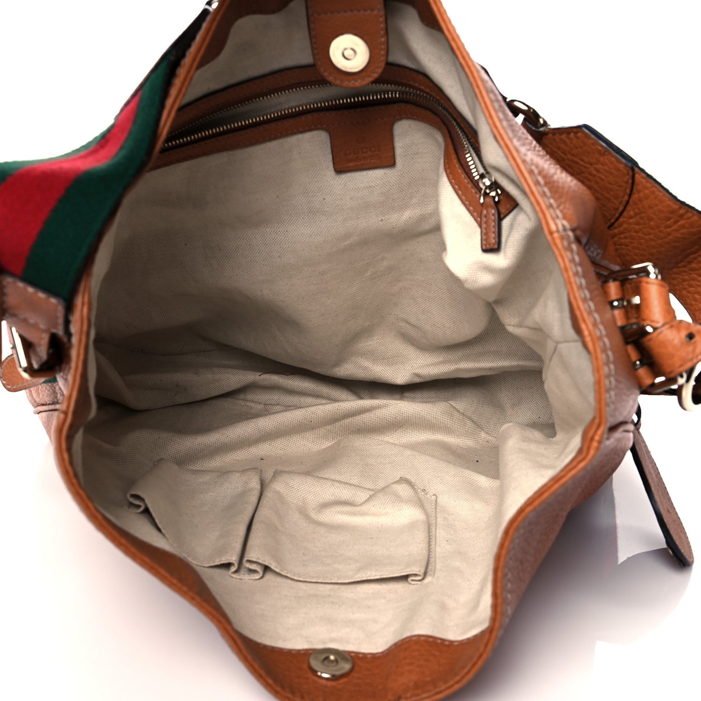 Pebbled Calfskin Medium Heritage Shoulder Bag Light Tobacco