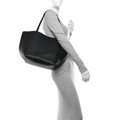 The Row Grained Calfskin Park Tote Three Black 2 of 13