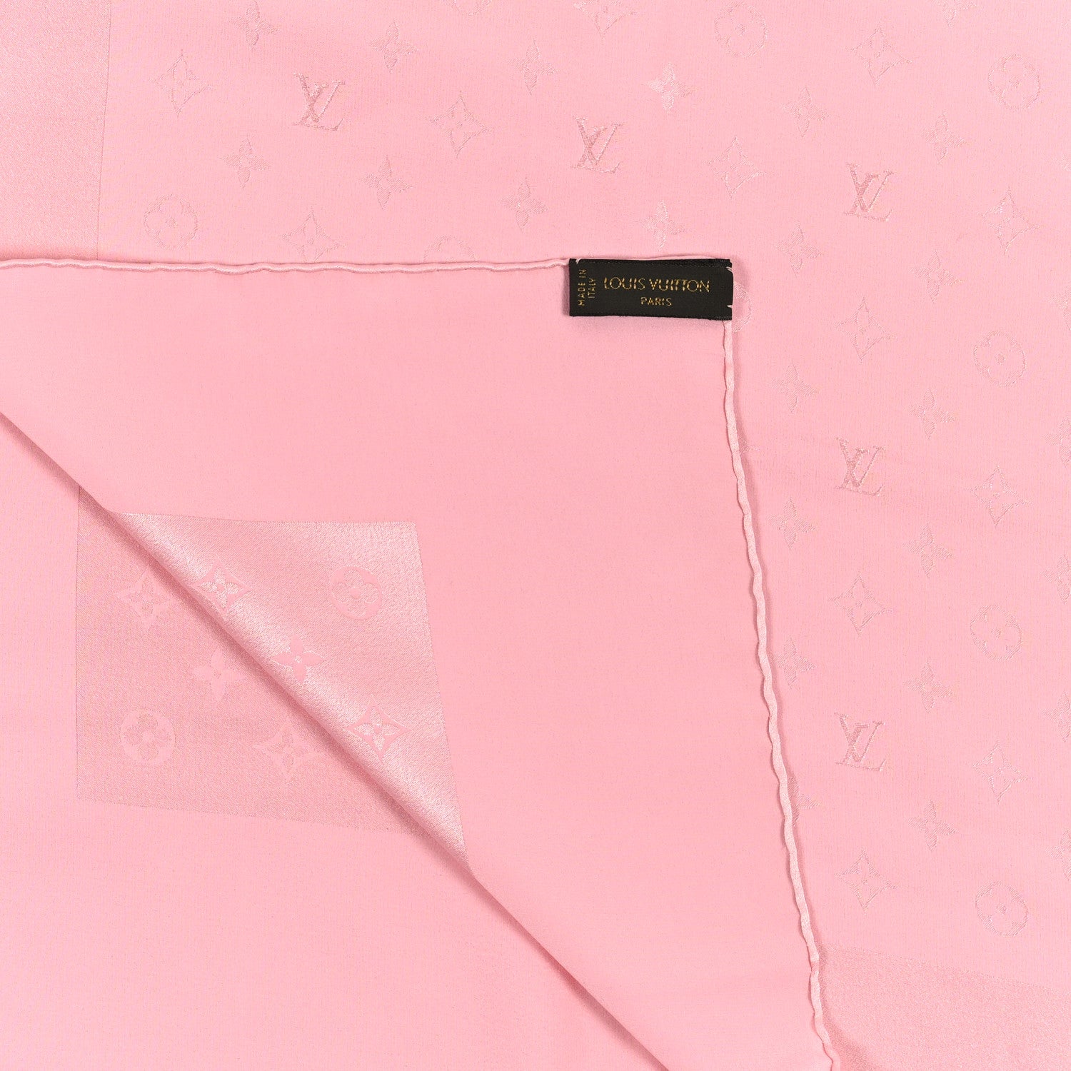 Louis Vuitton Silk Monogram Monaco Square Scarf Pink 3 of 3