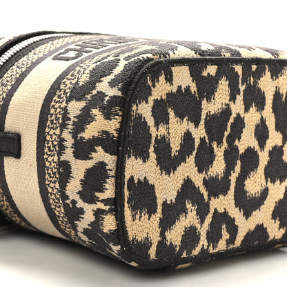 Christian Dior Canvas Mizza Embroidered Small Leopard Travel Vanity Case Beige 7 of 9