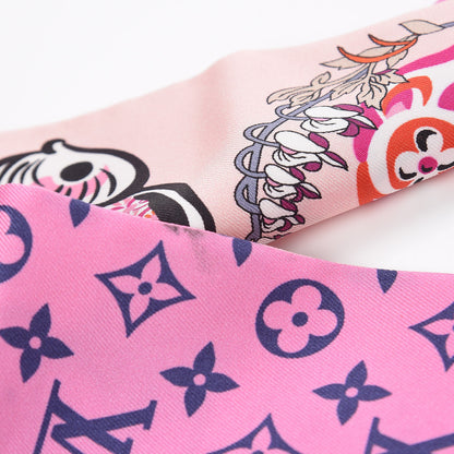 Louis Vuitton Silk Monogram Superstition Bandeau Rose 5 of 6