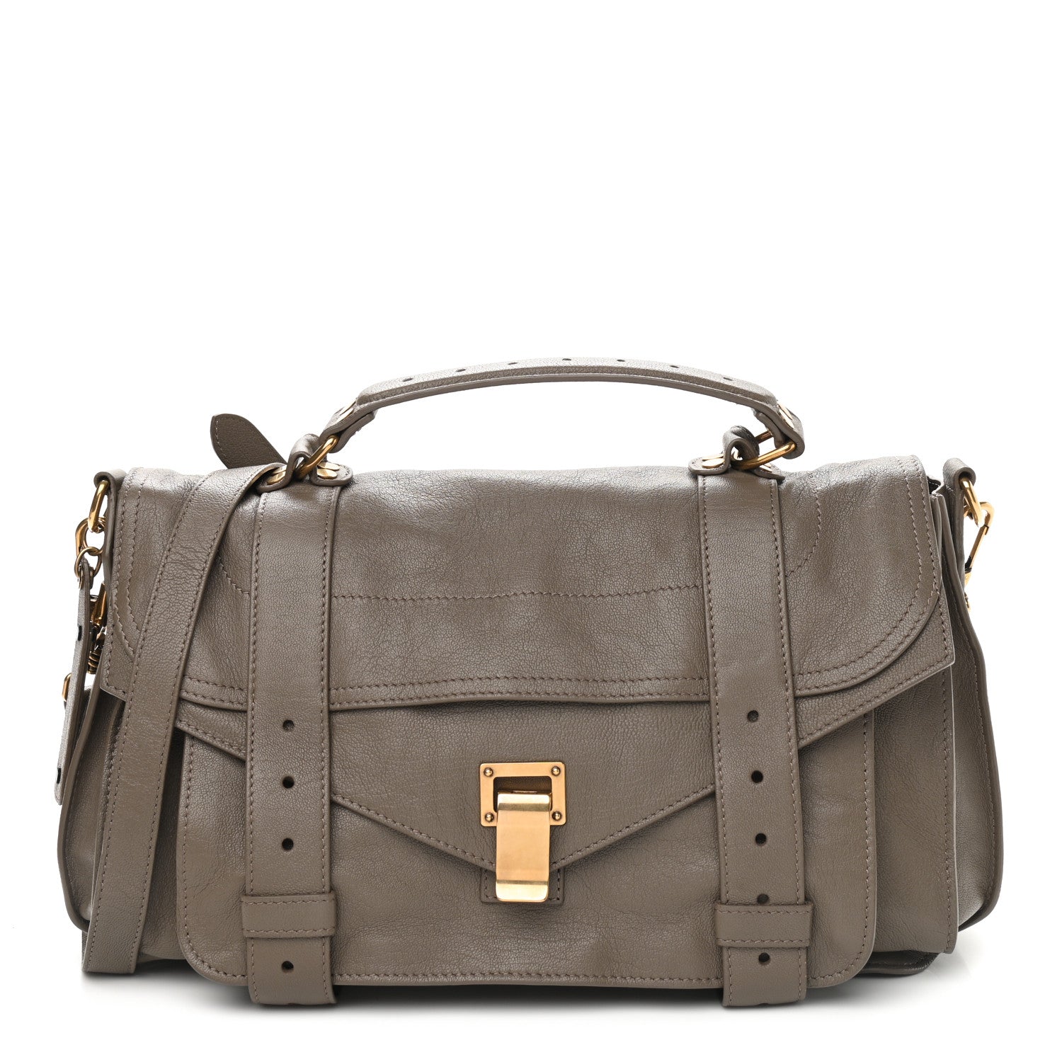 Proenza Schouler Lambskin Medium PS1 Satchel Smoke 1 of 9