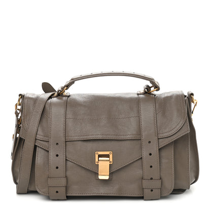 Proenza Schouler Lambskin Medium PS1 Satchel Smoke 1 of 9