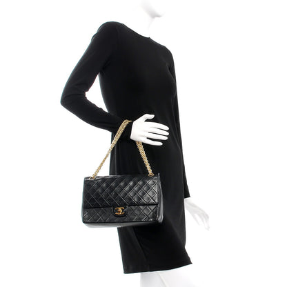 Chanel Lambskin Quilted Medium Bijoux Chain Double Flap Black 2 of 8