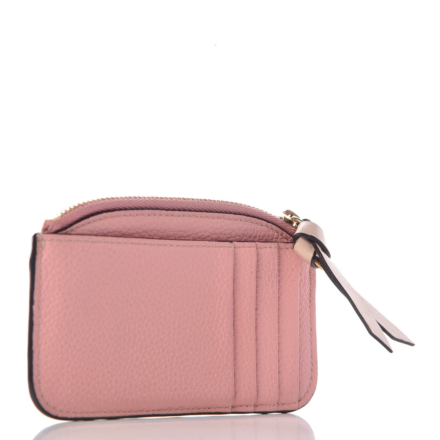 Chloe Calfskin Top Zip Card Case Anemone Pink 3 of 9