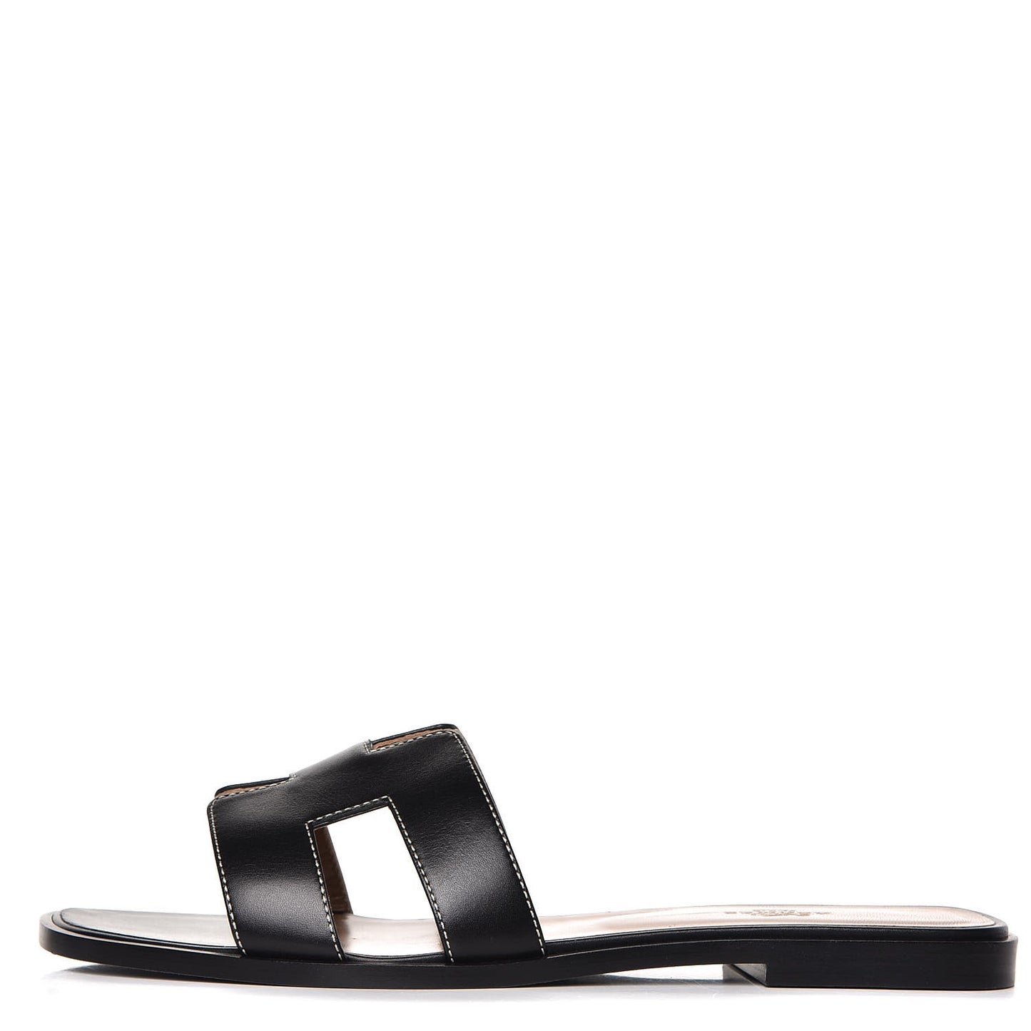 Box Calfskin Oran Sandals 40 Black