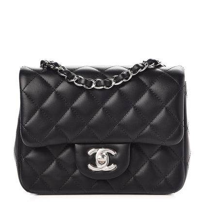Chanel Lambskin Quilted Mini Square Flap Black 1 of 8