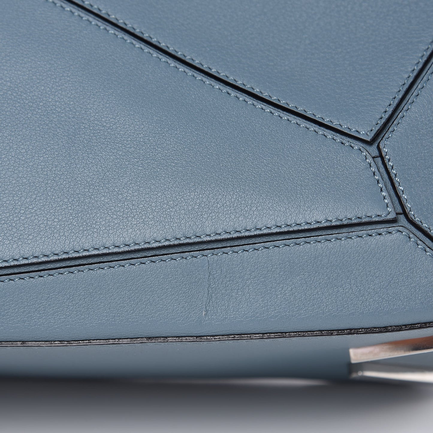 Calfskin Small Puzzle Bag Light Blue