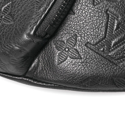 Louis Vuitton Calfskin Monogram Shadow Rush Bumbag Black 9 of 9