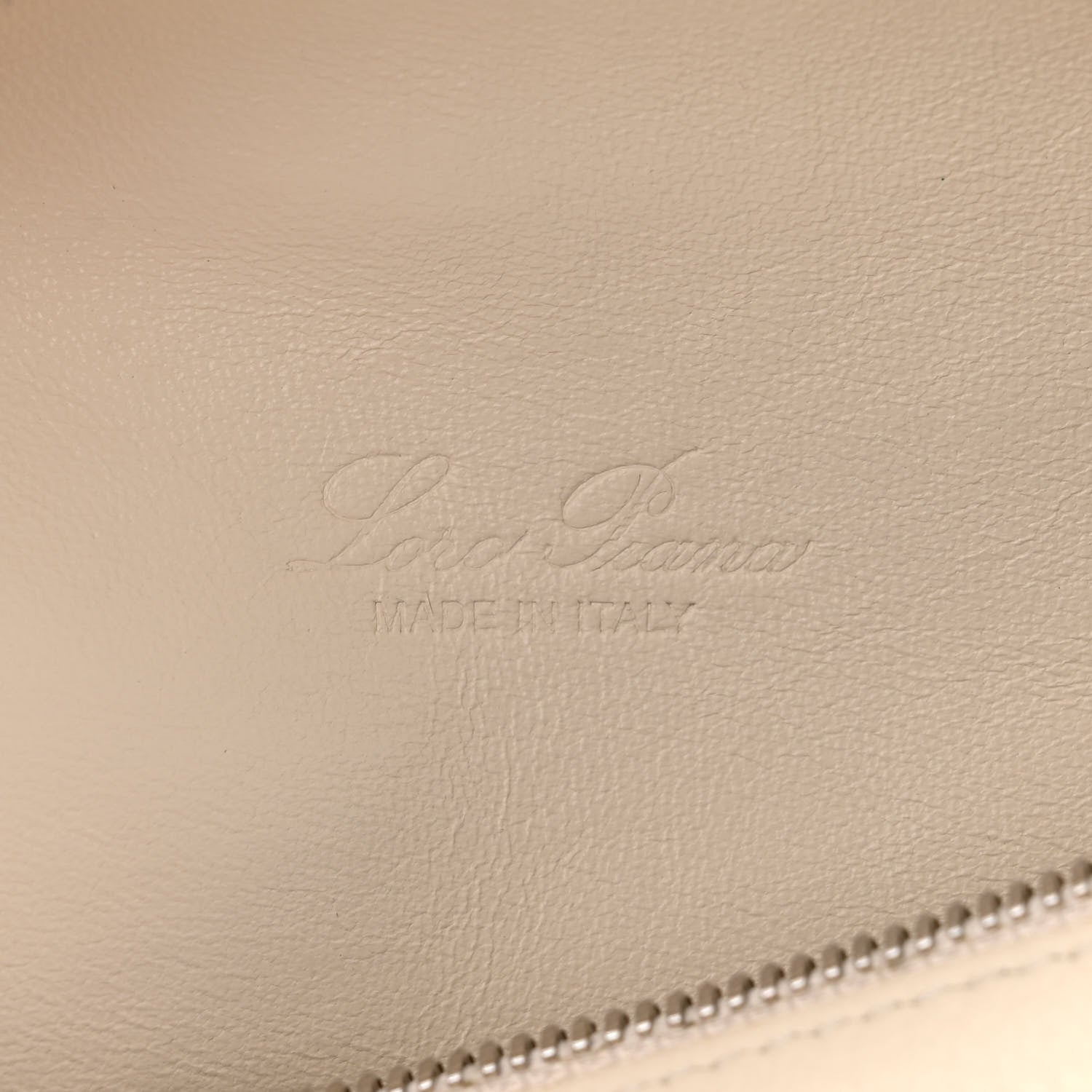 Loro Piana LORO PIANA Grained Calfskin L19 Extra Pocket Pouch Whisper White 6 of 9