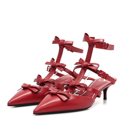 Valentino Garavani Nappa French Bow Gladiator 45mm Sandals 36.5 Rosso Valentino 4 of 9
