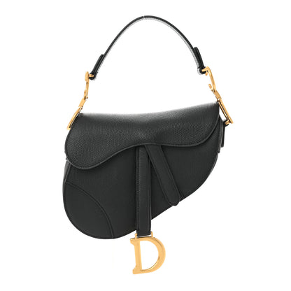 Christian Dior Grained Calfskin Mini Saddle Bag Black 1 of 10