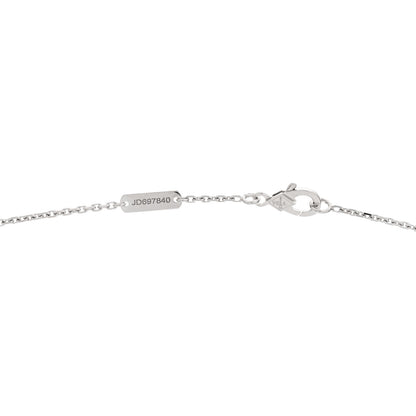 Van Cleef & Arpels 18K White Gold Chalcedony Vintage Alhambra Pendant Necklace 5 of 6