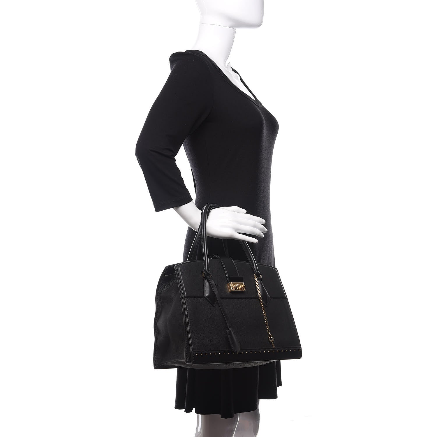 Louis Vuitton Taurillon Cour Marly MM Black 2 of 9