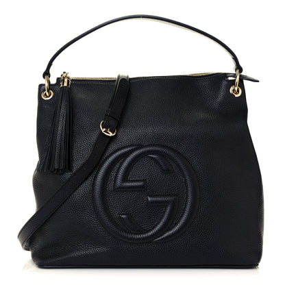 Gucci Pebbled Calfskin Large Soho Hobo Black 1 of 7