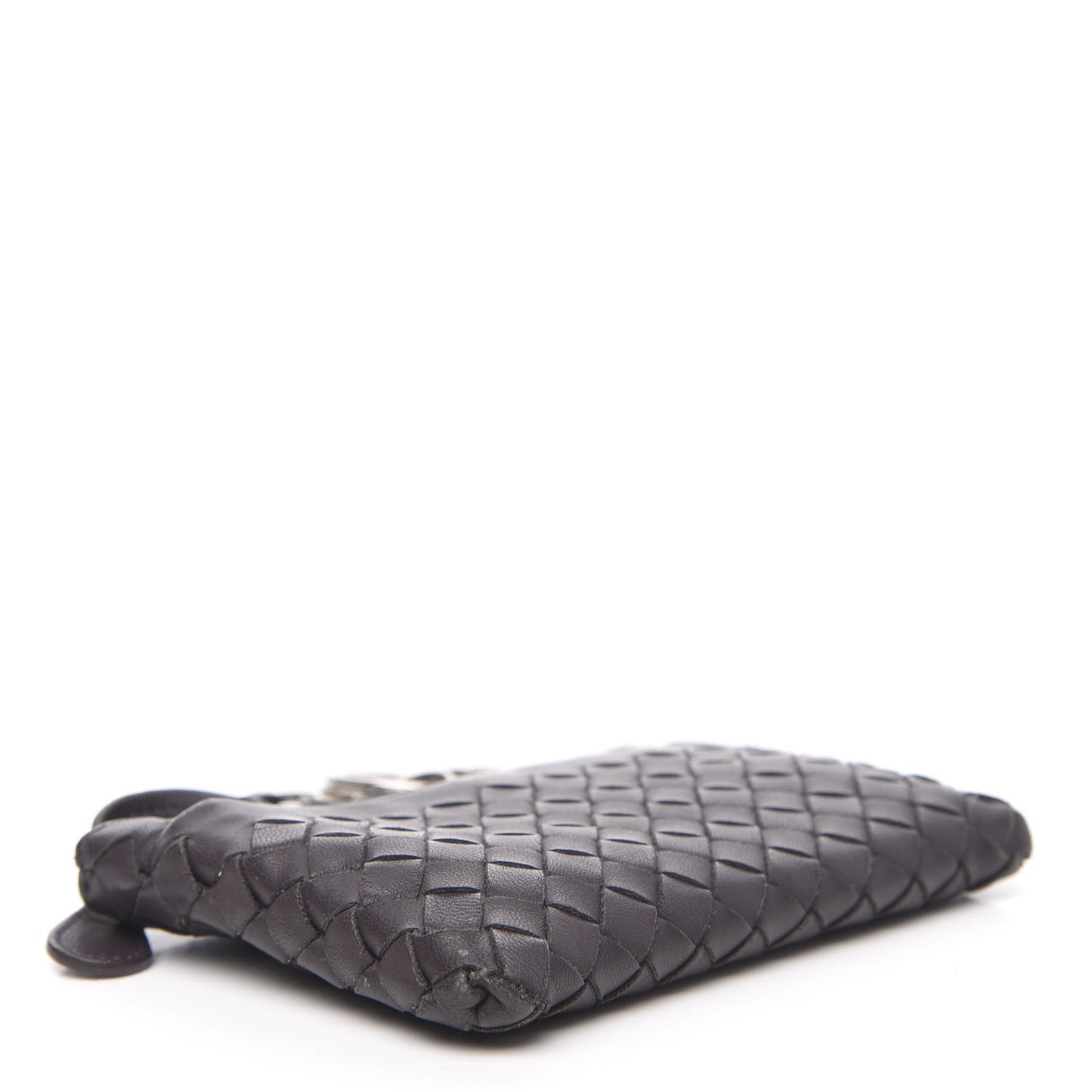 Nappa Intrecciato Key Holder Ebano