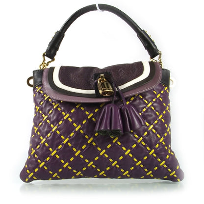 Marc Jacobs Leather Quilted Grainne Abby Purple 1 of 12