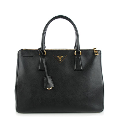 Prada Saffiano Medium Galleria Double Zip Tote Black 1 of 9