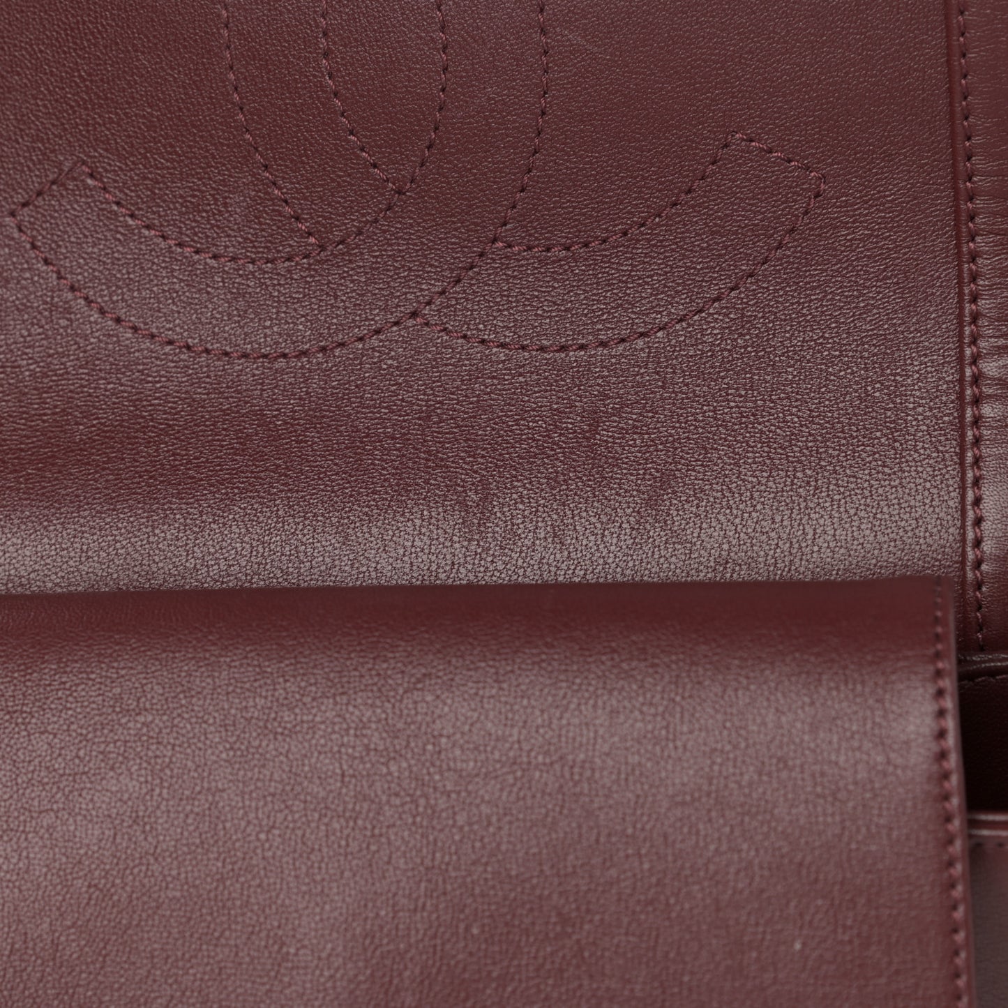 Sheepskin Quilted Vintage Mademoiselle Flap Dark Red