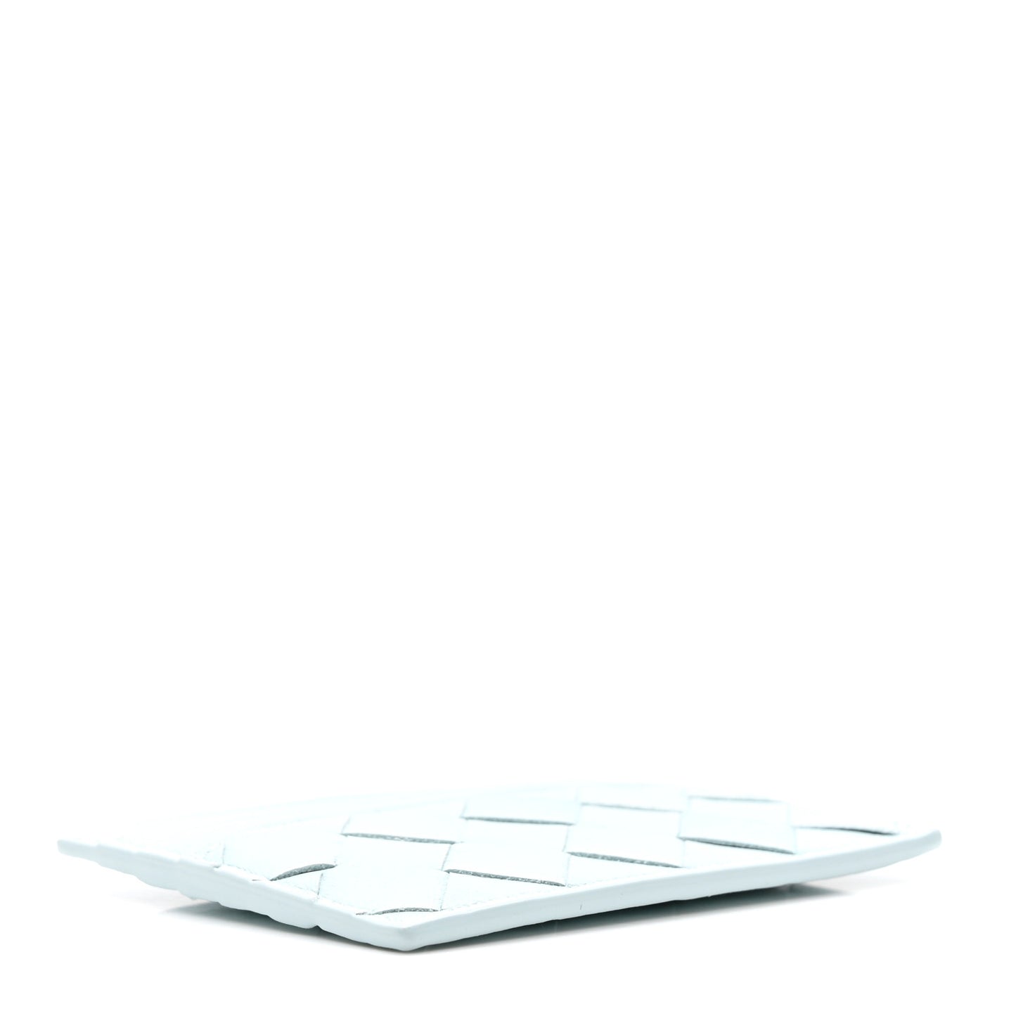 Nappa Intrecciato Card Holder Light Blue